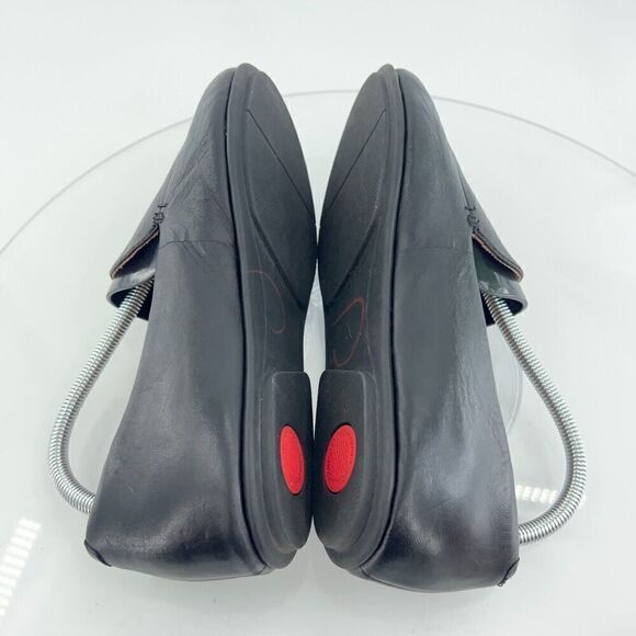 Fitflop Women's Allegro Slip On Shoe Size 8.5 Toning Loafer Flats Black Leather - Picture 9 of 14